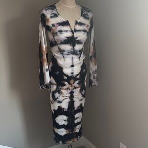 Young fabulous & broke Tie-Dye Long Sleeve Dress